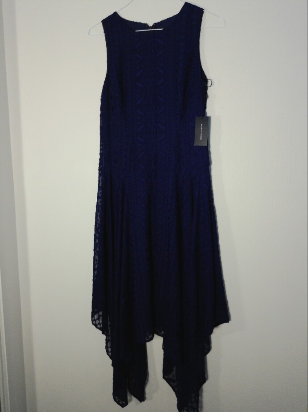 Tommy Hilfiger Navy Blue Asymmetrical Lace Dress